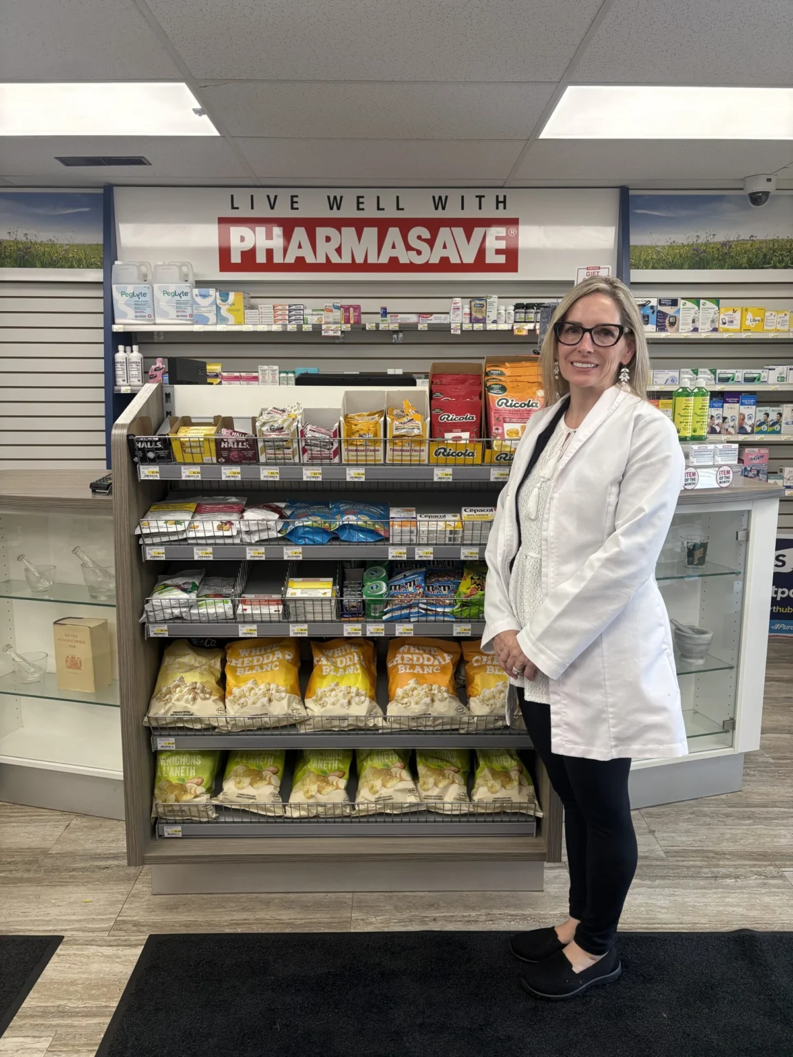 Marcie Prior inside Pharmasave Thamesford
